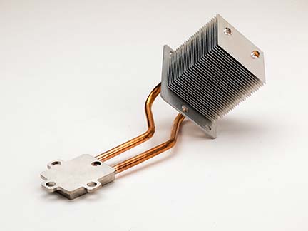 Heat Spreading Assembly with Copper Heat Pipes